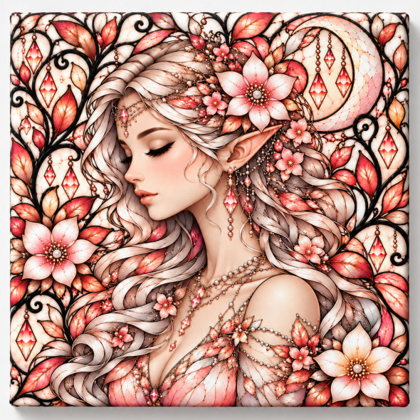 Toile sur ch&acirc;ssis "F&eacute;e Crystal 012" / Toiles sur Ch&acirc;ssis F&eacute;es Crystals