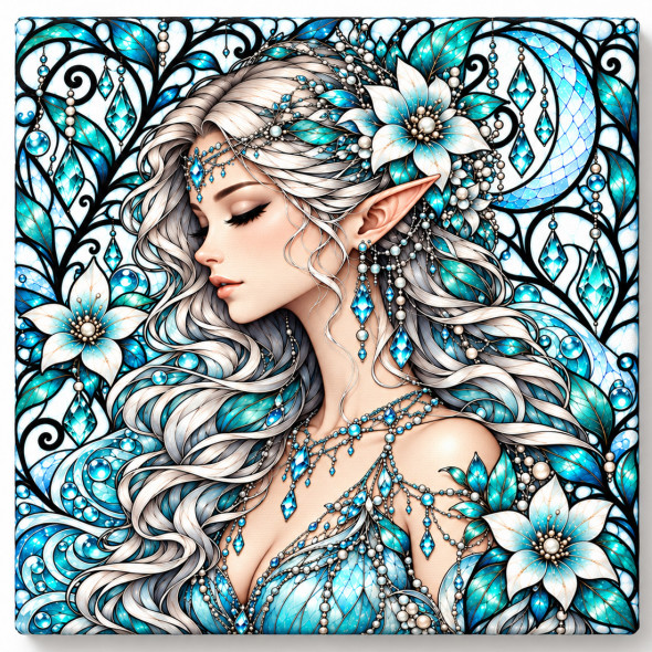 Toile sur ch&acirc;ssis "F&eacute;e Crystal 014" / Toiles sur Ch&acirc;ssis F&eacute;es Crystals