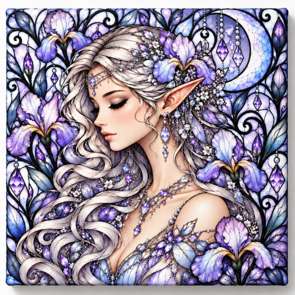 Toile sur ch&acirc;ssis "F&eacute;e Crystal 017" / Toiles sur Ch&acirc;ssis F&eacute;es Crystals