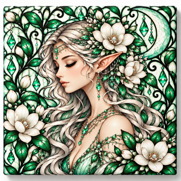 Toile sur ch&acirc;ssis "F&eacute;e Crystal 018" / Toiles sur Ch&acirc;ssis F&eacute;es Crystals