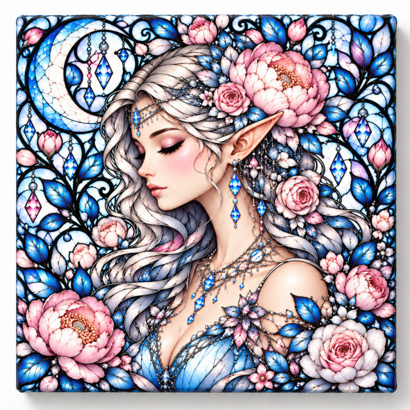 Toile sur ch&acirc;ssis "F&eacute;e Crystal 019" / Toiles sur Ch&acirc;ssis F&eacute;es Crystals