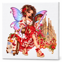 Toile sur ch&acirc;ssis F&eacute;e Souvenir d'Espagne