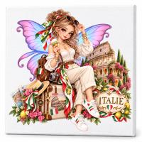 Toile sur ch&acirc;ssis F&eacute;e Souvenir d'Italie
