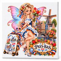Toile sur ch&acirc;ssis F&eacute;e Souvenir des Pays-Bas