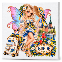 Toile sur ch&acirc;ssis F&eacute;e Souvenir de Su&egrave;de