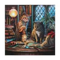 Toile sur chassis lumineuse Purrlock Holmes Lisa Parker LP_28223