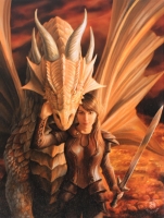 Anne Stokes toile sur chassis Inner strength