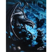 Anne Stokes toile sur chassis Rock Dragon